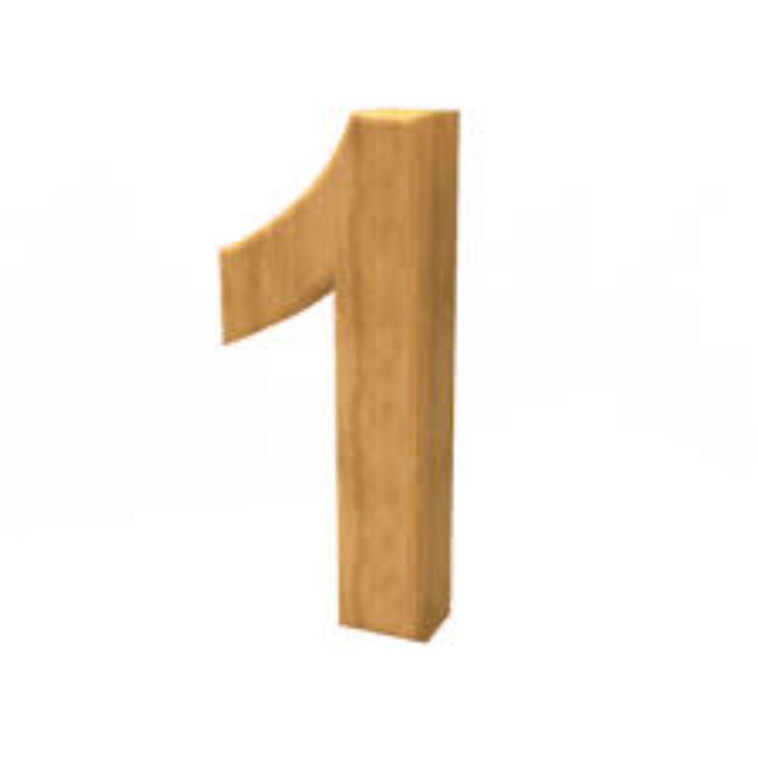 WOODEN NUMBERS BOARD 